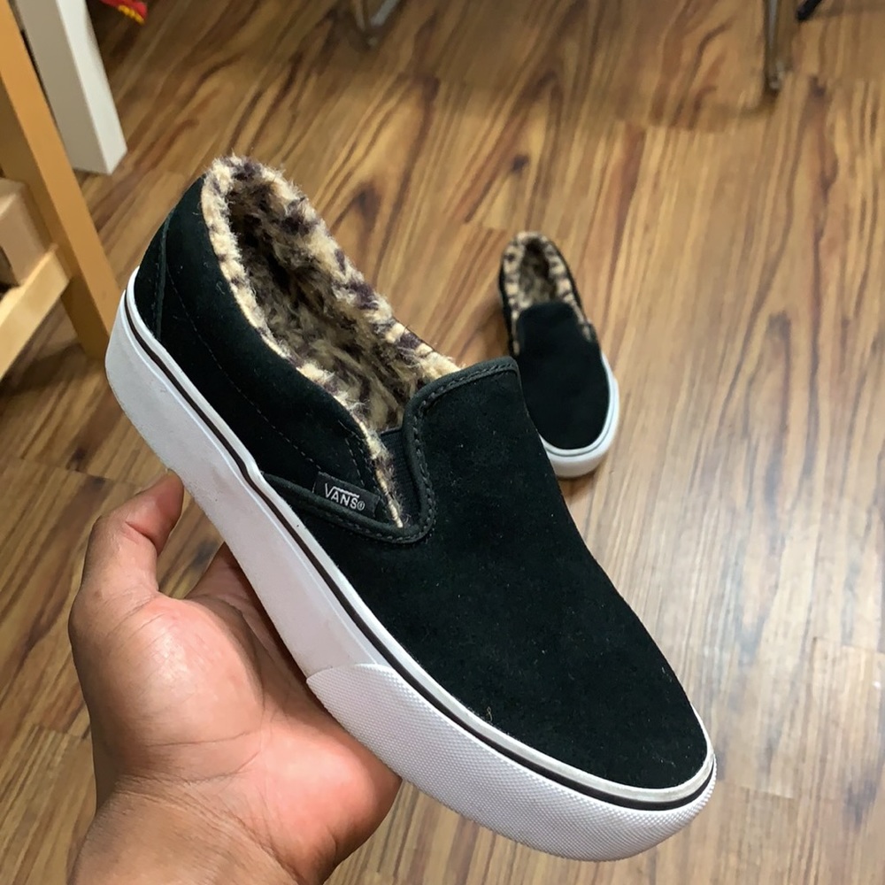 Vans Old Skool Slip On Platform “Suede/Fur” ( 8.5)